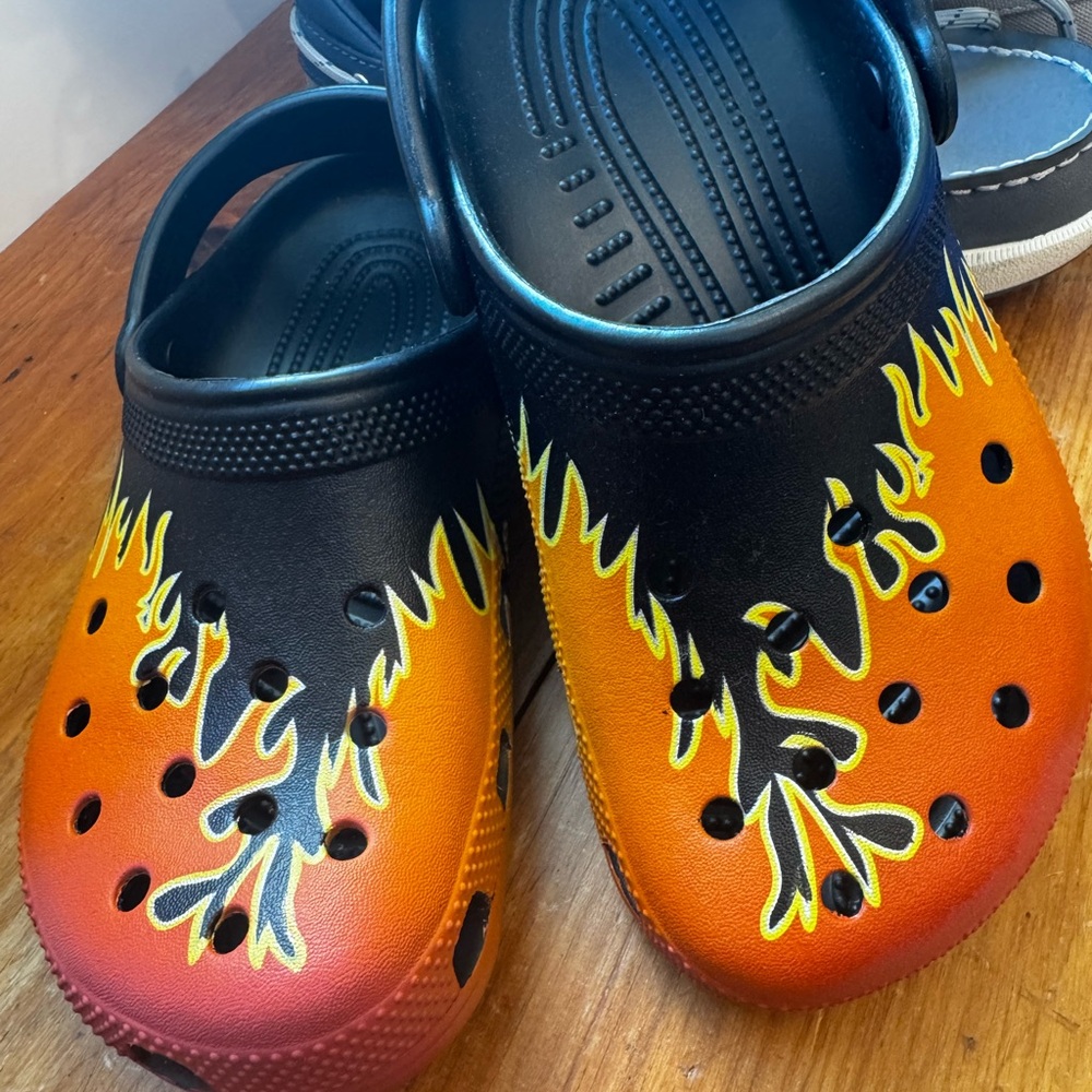 Kids Flame Design Crocs